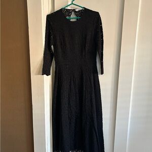 EUC & Other Stories Paris Atelier Black Lace Maxi Dress Size US 8 Eur 38